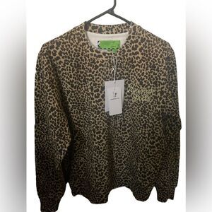 Sandrine Rose x Free People Leopard Crew Sweater